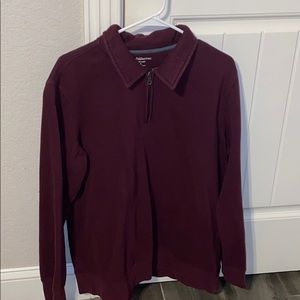 Burgundy quarter zip